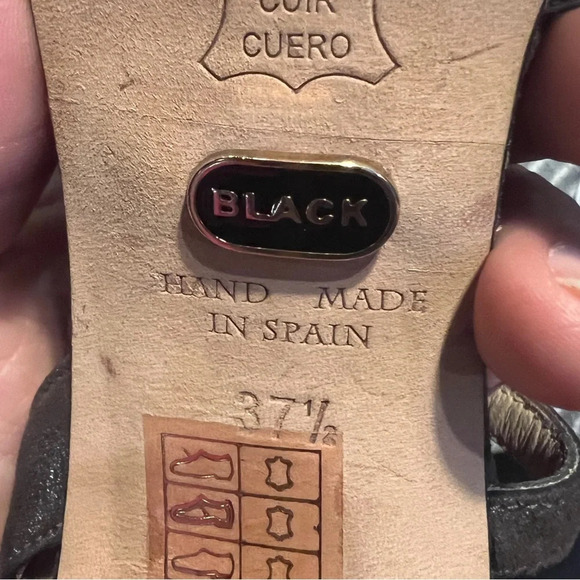 Sacha London heels dark grayish brown size 37 1/2 Eu or 7 US Preowned - Picture 8 of 8